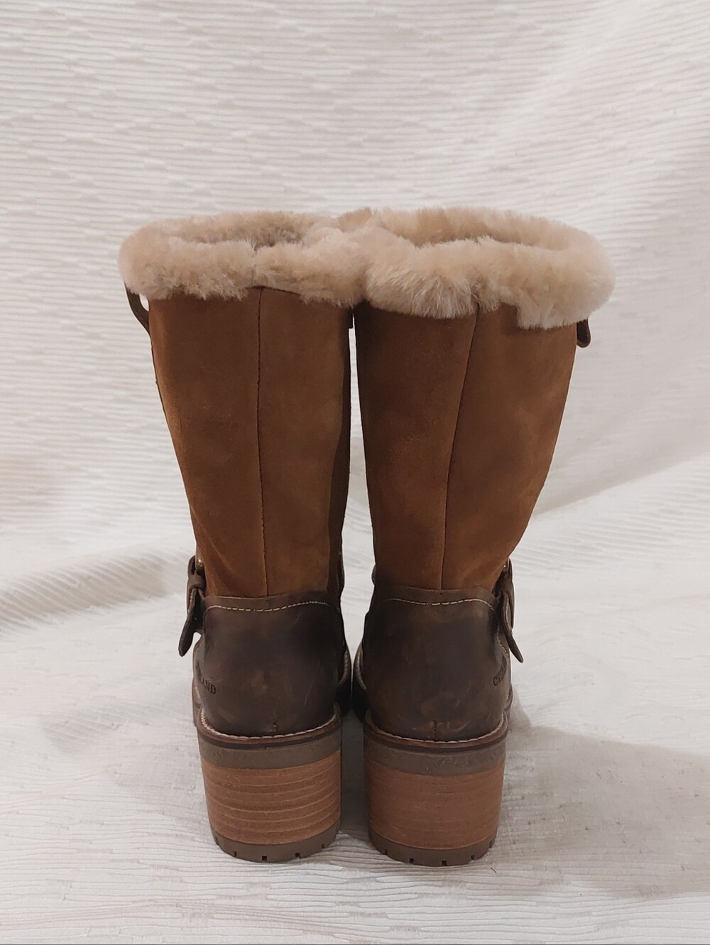 Overland Brown Suede Boots with Side Zip Size 39/8 - Picture 8 of 13